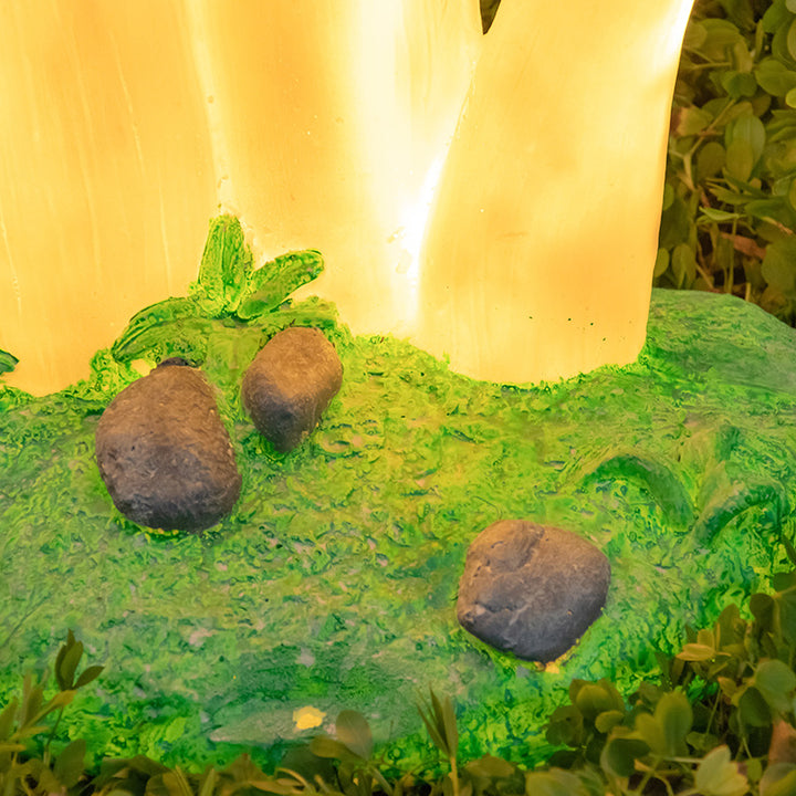 Zeitgenössische kreative LED-Außenleuchte aus Harz und Fiberglas in Pilzform mit solarbetriebenem, wasserdichtem Design für Garten und Terrasse 