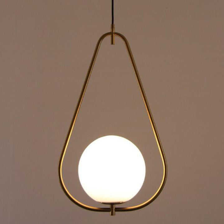 Luminaire suspendu moderne minimaliste en fer et verre en forme de goutte d&