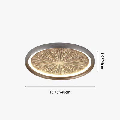 Modern Minimalist Aluminum & PC Round LED Flush Mount Ceiling Light For Bedroom, Living Room