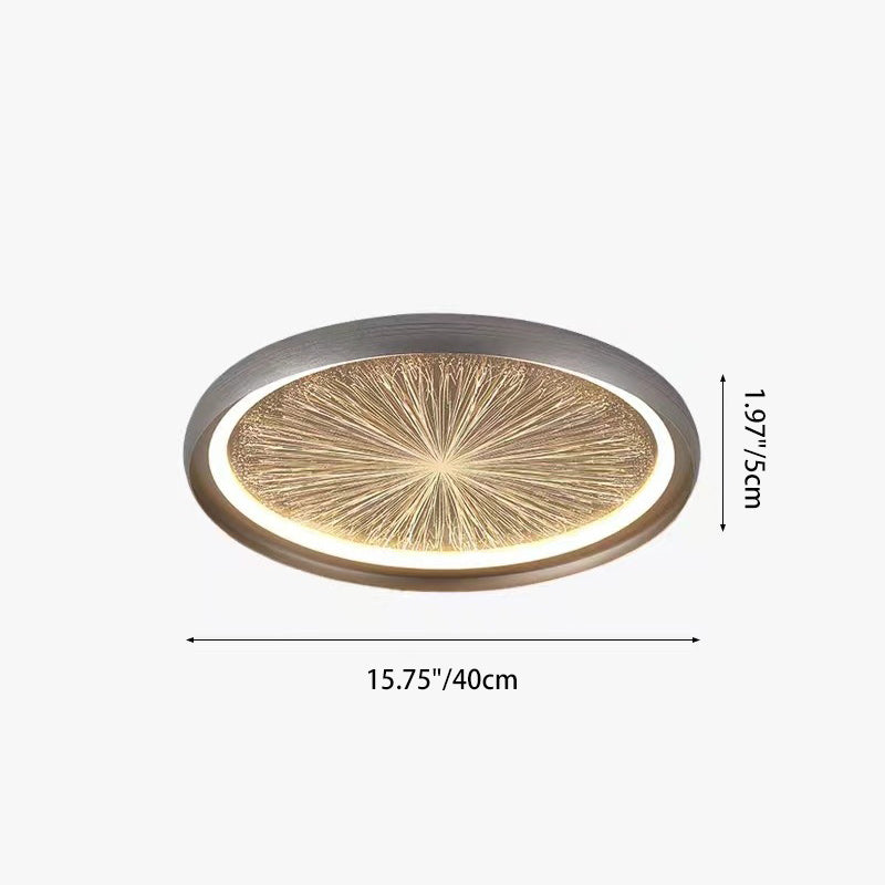 Modern Minimalist Aluminum & PC Round LED Flush Mount Ceiling Light For Bedroom, Living Room