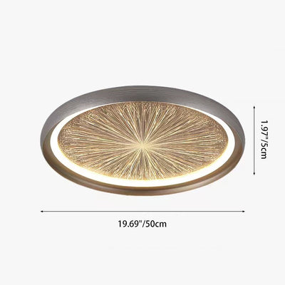 Modern Minimalist Aluminum & PC Round LED Flush Mount Ceiling Light For Bedroom, Living Room