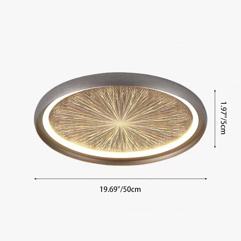 Modern Minimalist Aluminum & PC Round LED Flush Mount Ceiling Light For Bedroom, Living Room