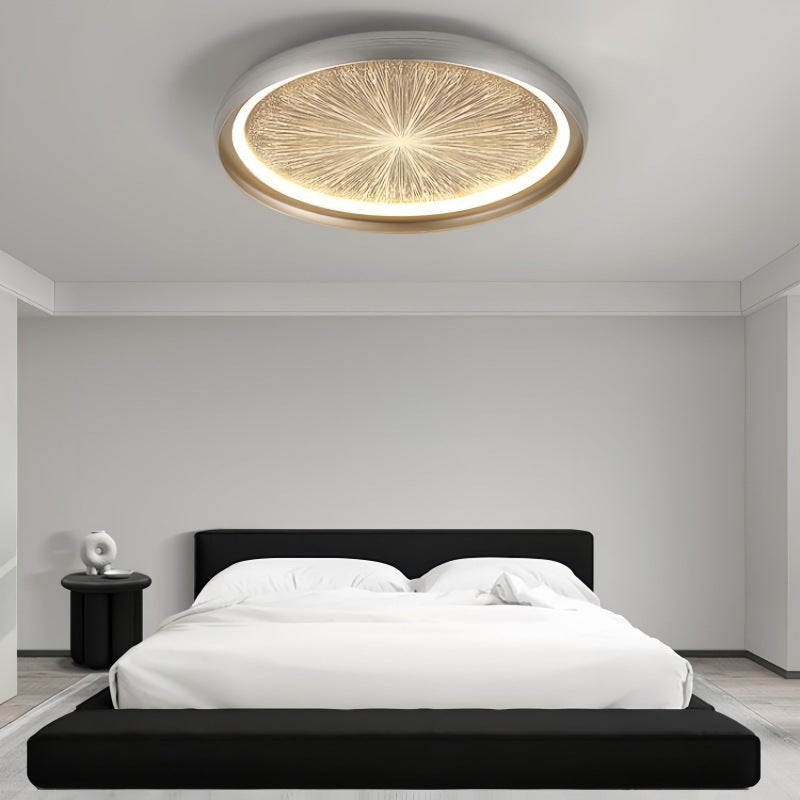 Modern Minimalist Aluminum & PC Round LED Flush Mount Ceiling Light For Bedroom, Living Room