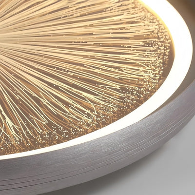 Modern Minimalist Aluminum & PC Round LED Flush Mount Ceiling Light For Bedroom, Living Room