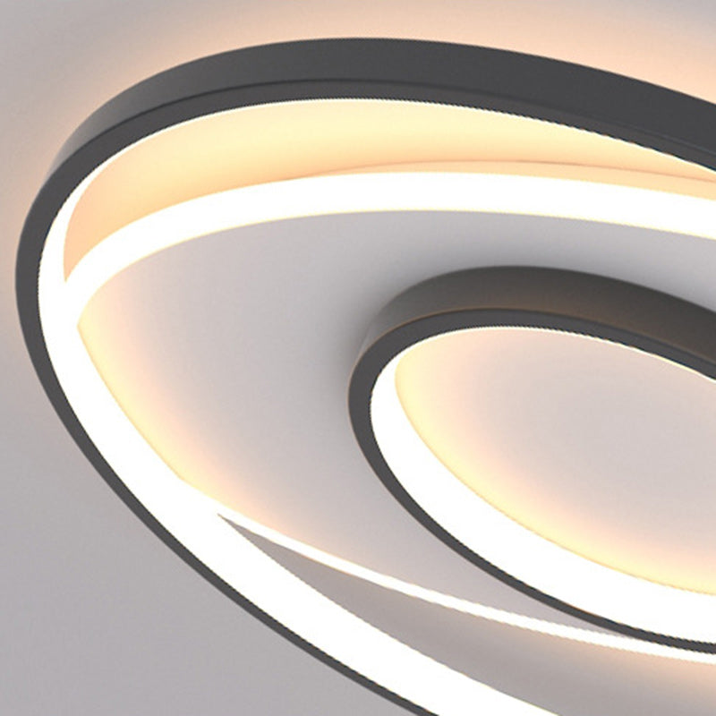 Modern Minimalist Iron Round & Square LED Flush Mount Ceiling Light For Bedroom And Living Room