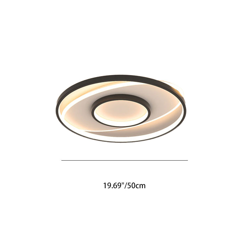Modern Minimalist Iron Round & Square LED Flush Mount Ceiling Light For Bedroom And Living Room