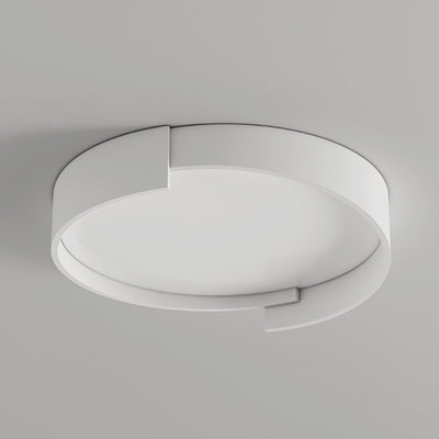 Contemporary Nordic Iron & Acrylic Round LED Flush Mount Ceiling Light With High Light Transmission For Bedroom & Living Room