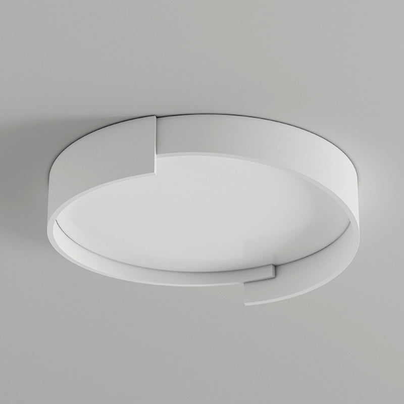 Contemporary Nordic Iron & Acrylic Round LED Flush Mount Ceiling Light With High Light Transmission For Bedroom & Living Room