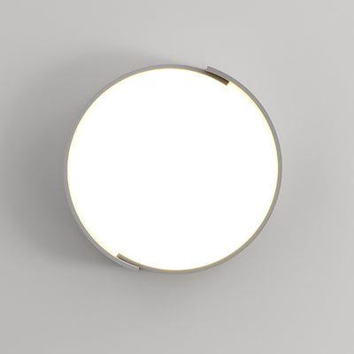 Contemporary Nordic Iron & Acrylic Round LED Flush Mount Ceiling Light With High Light Transmission For Bedroom & Living Room