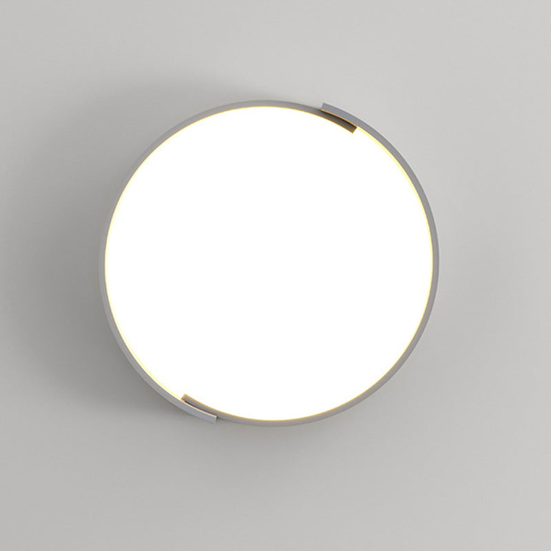 Contemporary Nordic Iron & Acrylic Round LED Flush Mount Ceiling Light With High Light Transmission For Bedroom & Living Room