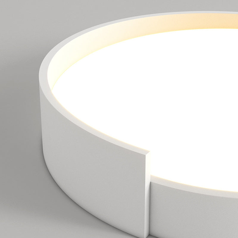 Contemporary Nordic Iron & Acrylic Round LED Flush Mount Ceiling Light With High Light Transmission For Bedroom & Living Room