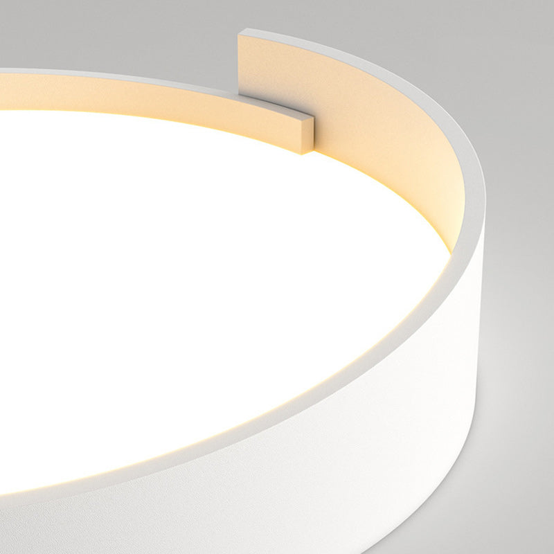Contemporary Nordic Iron & Acrylic Round LED Flush Mount Ceiling Light With High Light Transmission For Bedroom & Living Room