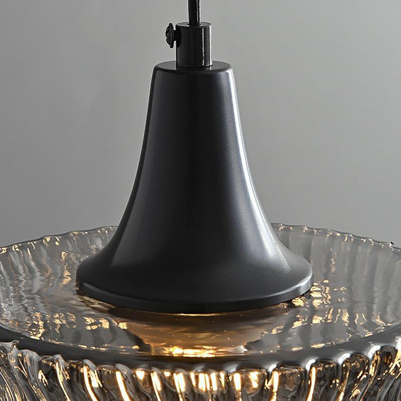 Modern Minimalist Brass & Glass Cylinder 1-Light Pendant Light For Bedroom, Living Room, Dining Room