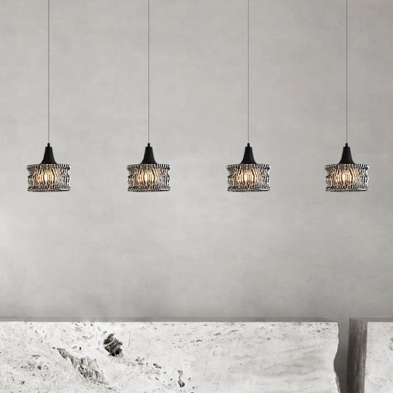 Modern Minimalist Brass & Glass Cylinder 1-Light Pendant Light For Bedroom, Living Room, Dining Room