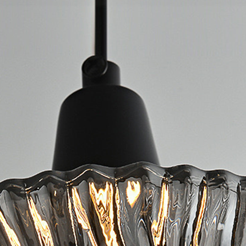 Modern Minimalist Brass & Glass Cylinder 1-Light Pendant Light For Bedroom, Living Room, Dining Room