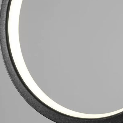 Modern Minimalist Aluminum Silicone & Acrylic Round Oval LED Chandelier For Bedroom, Living Room