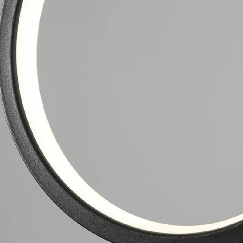 Modern Minimalist Aluminum Silicone & Acrylic Round Oval LED Chandelier For Bedroom, Living Room