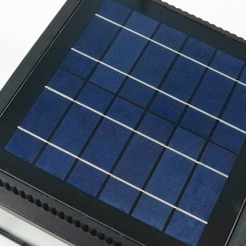 Modern Minimalist Aluminum &amp; Glass Solar Powered LED Square Outdoor Light For Garden &amp; Yard