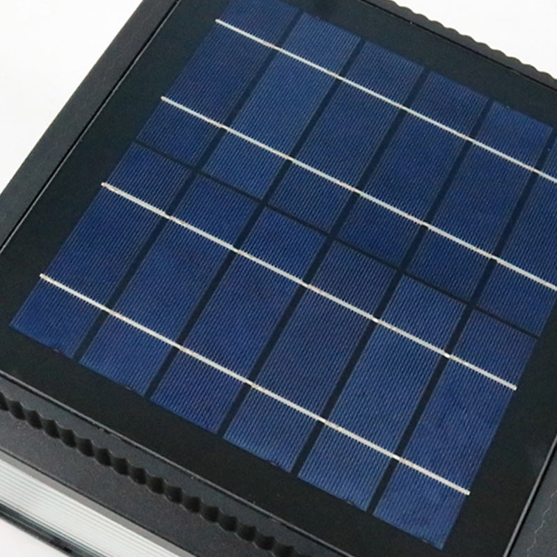 Modern Minimalist Aluminum &amp; Glass Solar Powered LED Square Outdoor Light For Garden &amp; Yard