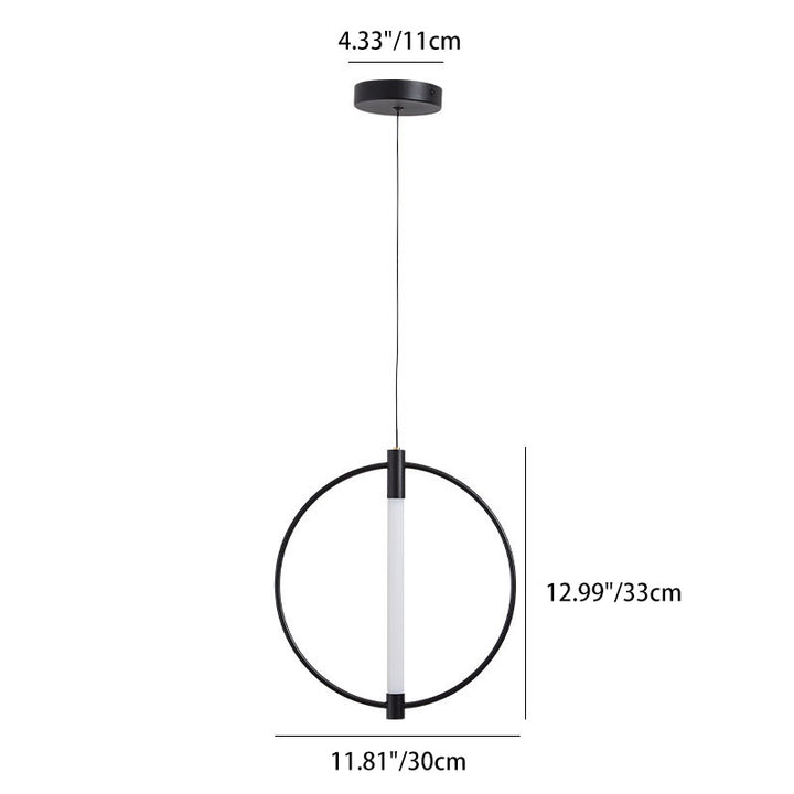 Lustre LED rond en métal et acrylique minimaliste moderne pour chambre, salon et salle à manger 