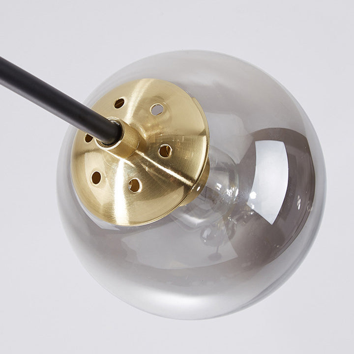 Zeitgenössischer nordischer Eisen-Glas-Rund-Kronleuchter mit 6/8/10 Lichtern für Schlafzimmer und Wohnzimmer 