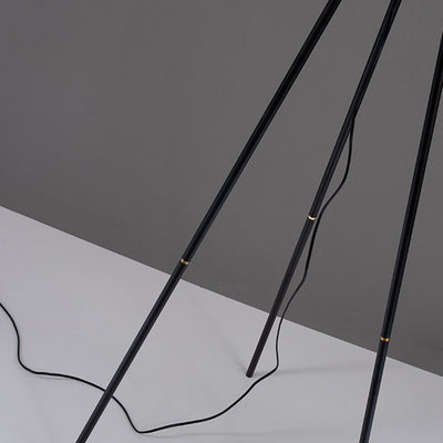 Contemporary Creative Metal PVC Irregular Round 1-Light Standing Floor Lamp For Bedroom And Living Room