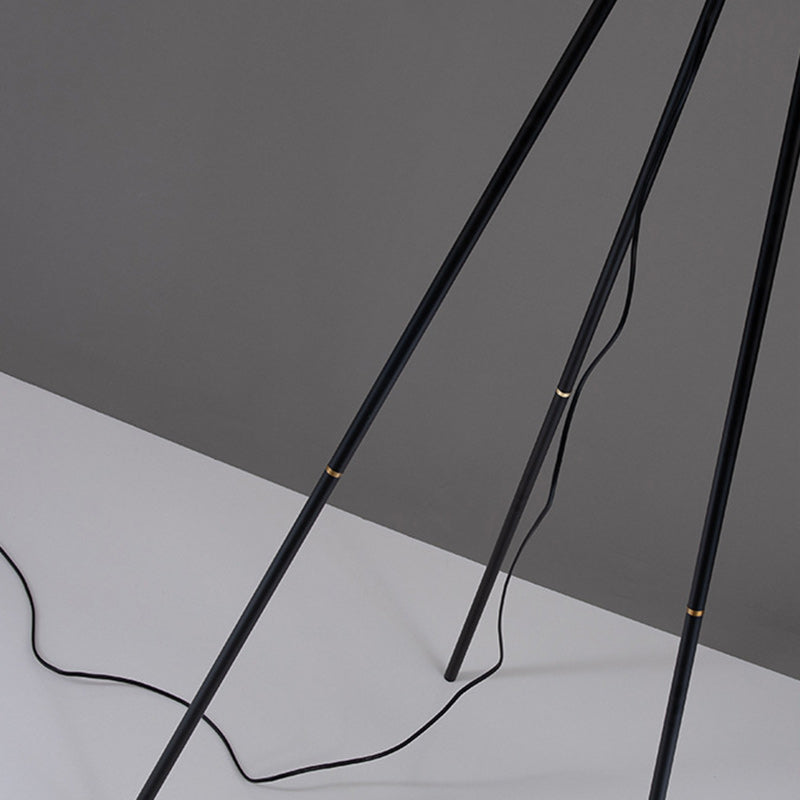 Contemporary Creative Metal PVC Irregular Round 1-Light Standing Floor Lamp For Bedroom And Living Room