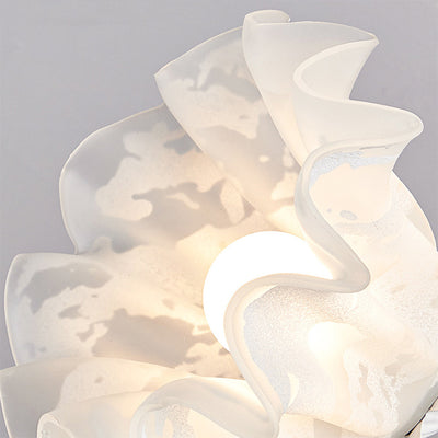 Traditional French Iron Glass Acrylic Floral 1-Light Wall Sconce Lamp For Bedroom And Living Room