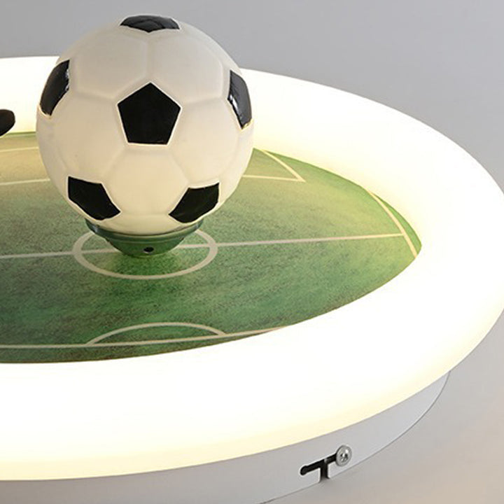 Contemporary Creative Iron &amp; Acrylic Round LED Flush Mount Ceiling Light For Kids Bedroom &amp; Living Room