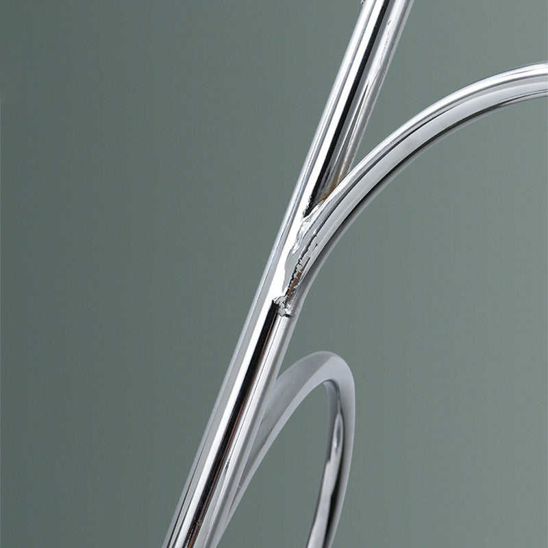 Contemporary Nordic Metal & Glass Round 3-Light Chandelier For Bedroom & Living Room