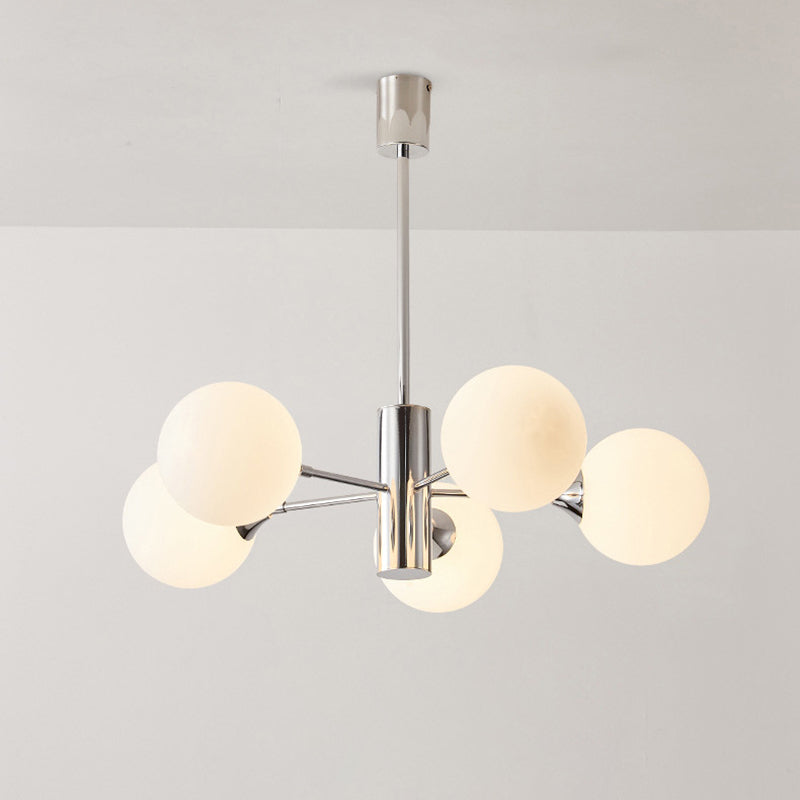 Contemporary Nordic Iron & Glass Branch-Style 3/5/8-Light Chandelier For Bedroom & Living Room