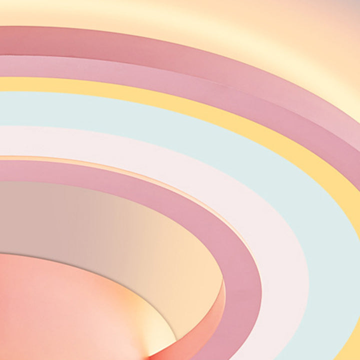 Plafonnier LED moderne en fer créatif et acrylique en forme de nuage arc-en-ciel pour chambre et salon 