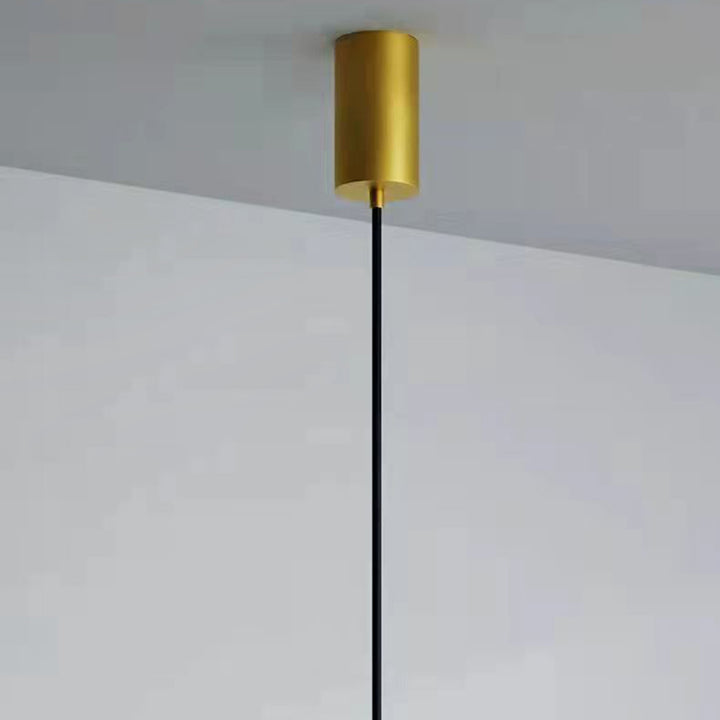 Chandelier LED Ovale en Métal et Silicone Minimaliste Moderne pour Chambre et Salon 
