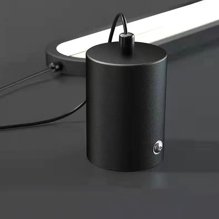 Chandelier LED Ovale en Métal et Silicone Minimaliste Moderne pour Chambre et Salon 