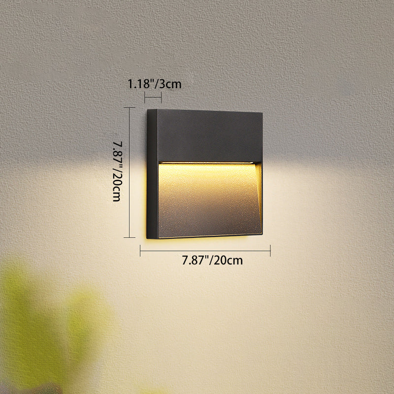 Applique murale LED ronde et carrée en aluminium étanche minimaliste moderne pour extérieur, patio et jardin 