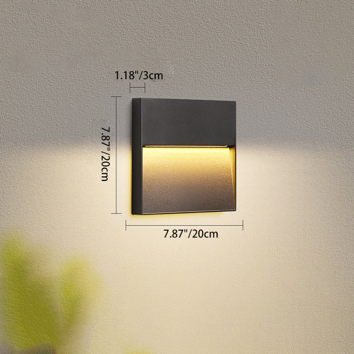 Applique murale LED ronde et carrée en aluminium étanche minimaliste moderne pour extérieur, patio et jardin 