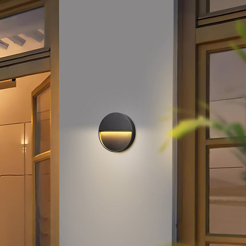 Modern Minimalist Waterproof Aluminum Round & Square LED Wall Sconce For Outdoor, Patio & Garden