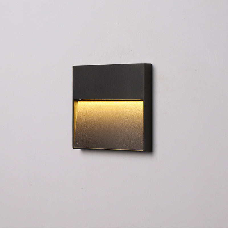 Applique murale LED ronde et carrée en aluminium étanche minimaliste moderne pour extérieur, patio et jardin 