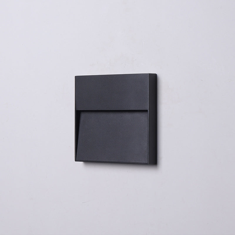 Applique murale LED ronde et carrée en aluminium étanche minimaliste moderne pour extérieur, patio et jardin 