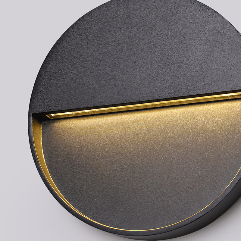 Applique murale LED ronde et carrée en aluminium étanche minimaliste moderne pour extérieur, patio et jardin 