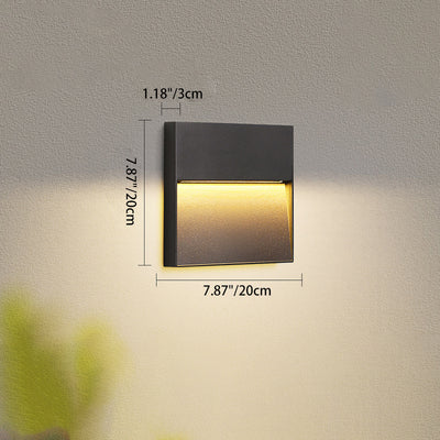Modern Minimalist Waterproof Aluminum Round & Square LED Wall Sconce For Outdoor, Patio & Garden