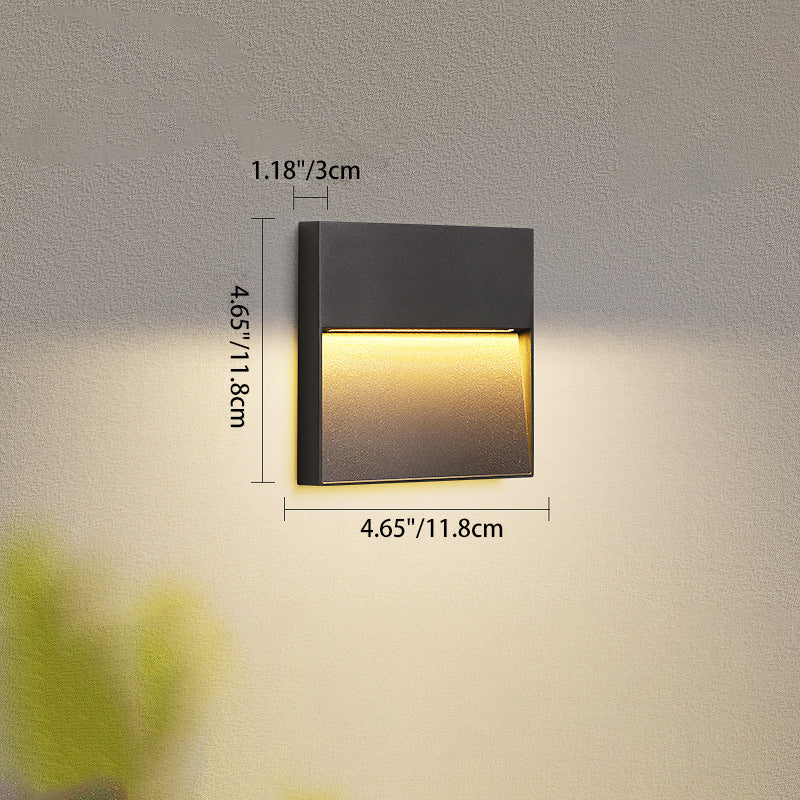 Applique murale LED ronde et carrée en aluminium étanche minimaliste moderne pour extérieur, patio et jardin 