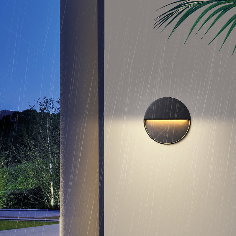Modern Minimalist Waterproof Aluminum Round & Square LED Wall Sconce For Outdoor, Patio & Garden