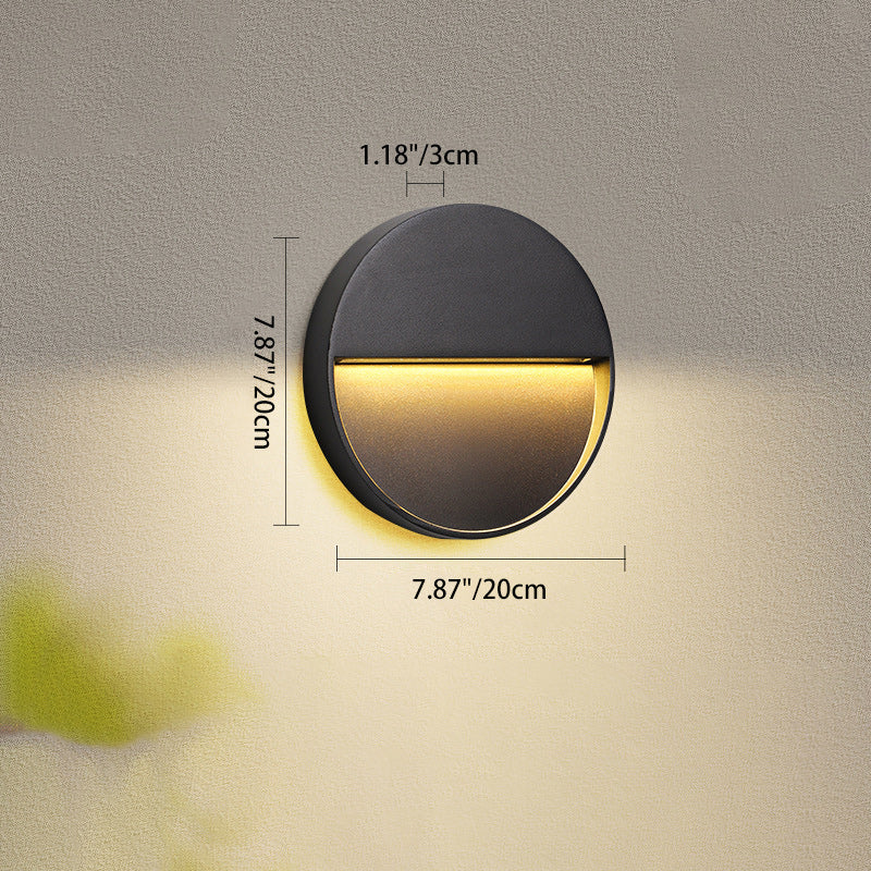 Applique murale LED ronde et carrée en aluminium étanche minimaliste moderne pour extérieur, patio et jardin 