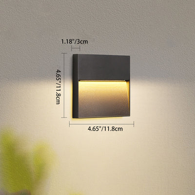 Modern Minimalist Waterproof Aluminum Round & Square LED Wall Sconce For Outdoor, Patio & Garden