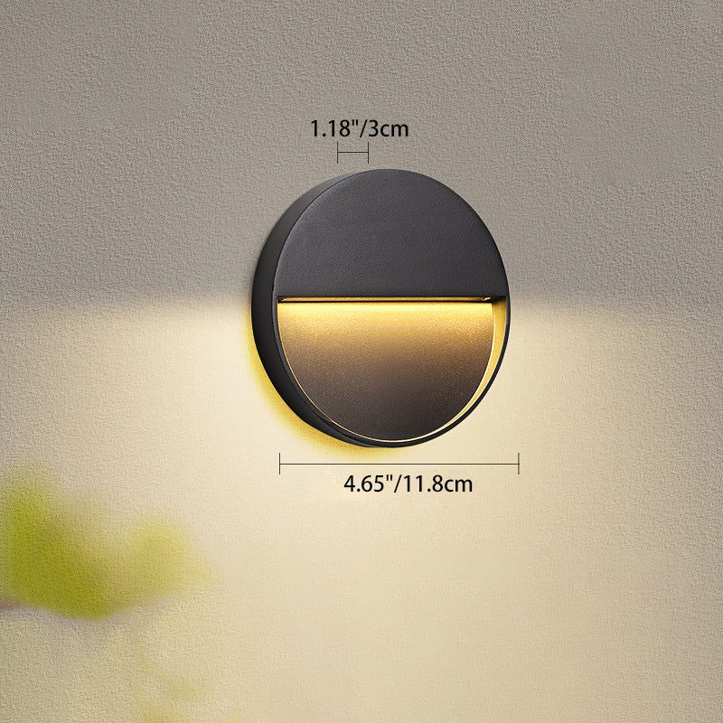 Applique murale LED ronde et carrée en aluminium étanche minimaliste moderne pour extérieur, patio et jardin 