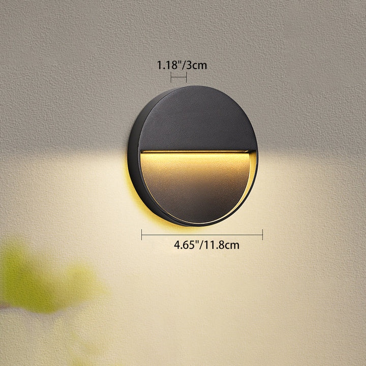 Applique murale LED ronde et carrée en aluminium étanche minimaliste moderne pour extérieur, patio et jardin 