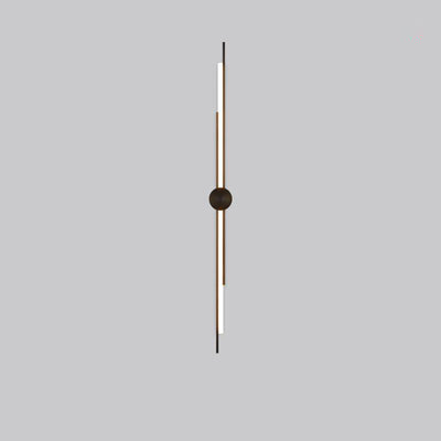 Modern Minimalist Brass And Acrylic Linear LED Wall Sconce Lamp For Bedroom And Living Room