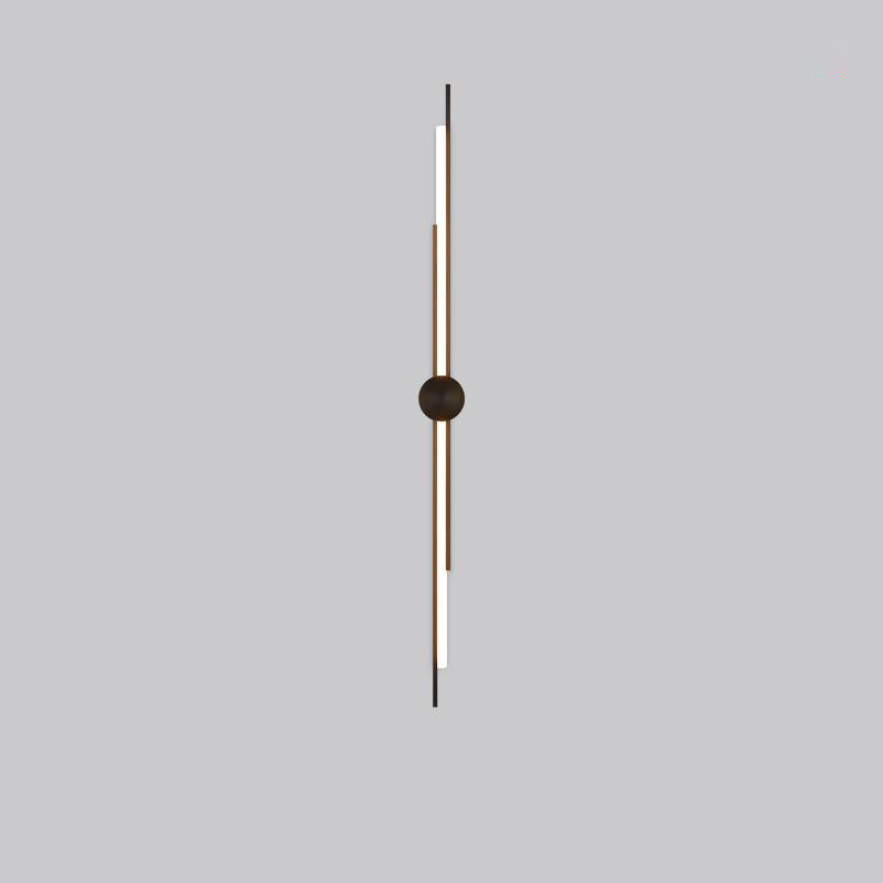 Modern Minimalist Brass And Acrylic Linear LED Wall Sconce Lamp For Bedroom And Living Room
