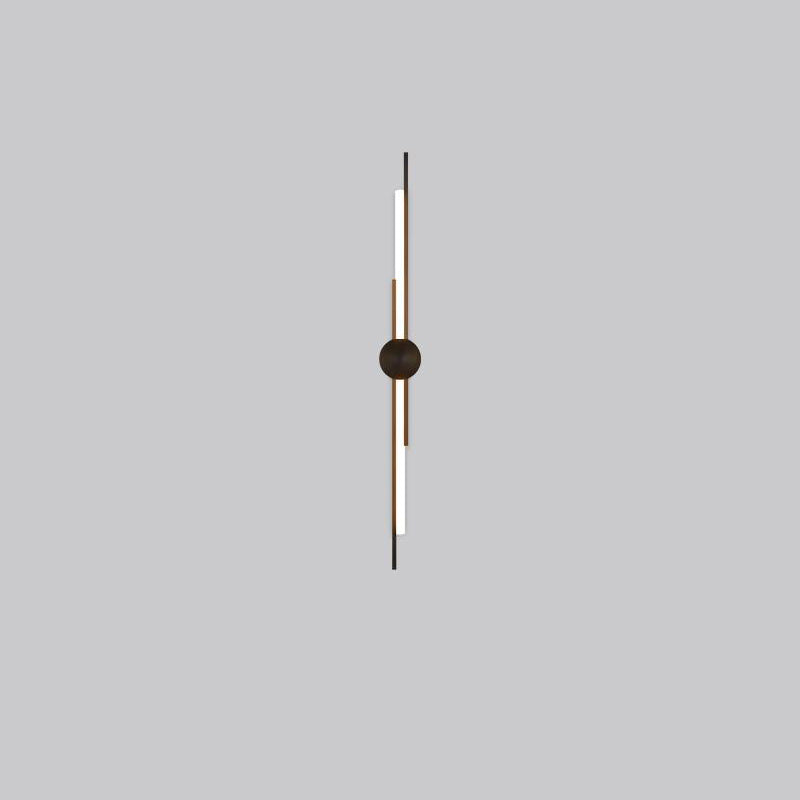 Modern Minimalist Brass And Acrylic Linear LED Wall Sconce Lamp For Bedroom And Living Room